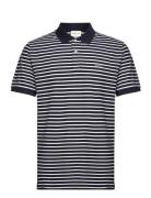 Striped Ss Pique Polo Blue GANT