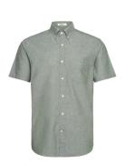Reg Cotton Linen Ss Shirt Green GANT