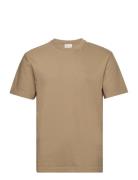 Textured Ss T-Shirt Khaki GANT