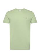 Slim Tonal Shield Pique Ss Tshirt Green GANT