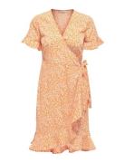Onlolivia S/S Wrap Dress Wvn Noos Orange ONLY