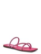Biasissel Strappy Slide Rhinest Smooth Leather Pink Bianco