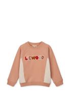 Aude Placement Sweatshirt Pink Liewood