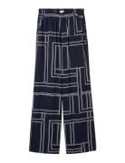 Loose Fit Palazzo Pants Navy Tom Tailor