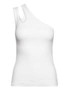 Jersey -Shoulder Top White REMAIN Birger Christensen