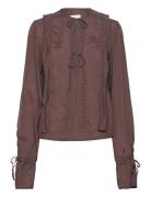 Oceane Brown Blouse Brown ALOHAS