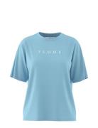 Slfvilja Ss Printed Tee W Noos Blue Selected Femme