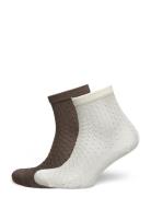 Opana Visca Shortie Sock 2 Pack White Becksöndergaard