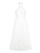 Genevieve Poplin Midi Dress White Bardot