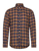 Linen Check Bd Shirt Navy Morris