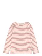 T-Shirt L/S Modal Striped Pink Petit Piao