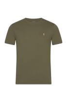 Custom Slim Fit Jersey Crewneck T-Shirt Khaki Polo Ralph Lauren