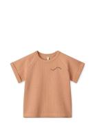 Nilo Waffle T-Shirt Orange Liewood