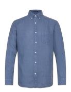 Reg Ut Gmnt Dyed Linen Shirt Blue GANT