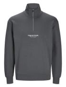 Jorvesterbro Sweat Quarter Zip Hn Noos Grey Jack & J S