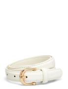 Crocodile Effect Belt White Mango