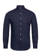 Custom Fit Linen Shirt Blue Polo Ralph Lauren