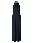 Slfannie Halterneck Maxi Dress D2 Navy Selected Femme