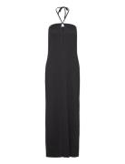 Yassuma Halterneck Ankle Dress - Ka Black YAS