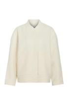 Vicecilie Wool Bomber Jacket White Vila