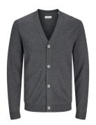 Jjeemil Knit Button Cardigan Noos Grey Jack & J S