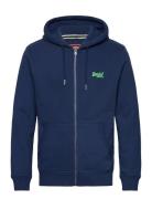 Essential Logo Zip Hoodie Navy Superdry