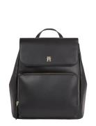 Th Soft Utility Backpack Pu Black Tommy Hilfiger