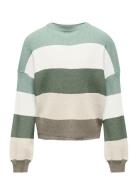 Konsandy L/S Stripe Pullover Cp Knt Green Kids Only