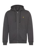 Zip Through Hoodie Black Lyle & Scott