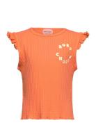 Bobo Choses Circle Ruffled Tank Top Orange Bobo Choses