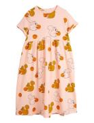 Squirrels Aop Ss Dress Pink Mini Rodini