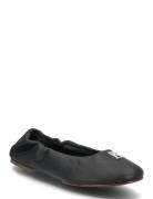 Th Elevated Elastic Ballerina Black Tommy Hilfiger