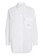 Long Cotton Utility Ls Shirt White Calvin Klein Jeans