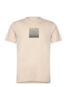 Ombre Embroidered Logo T-Shirt Cream Calvin Klein