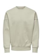 Onsdan Life Rlx Heavy Sweat Crew Cream ONLY & SONS