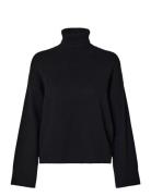 Slfkamma Ls Knit Roll Neck Noos Black Selected Femme