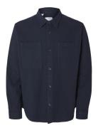 Slh-Heavy Twill Overshirt Ls Noos Navy Selected Homme