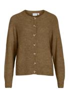 Vijulaja O-Neck L/S Knit Cardigan Brown Vila