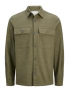 Jprraymond Melange Solid Ls Overshirt Sn Green Jack & J S