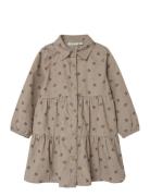 Nmfnola Floral Cord Dress 8260-Mu N Lil Brown Lil'Atelier