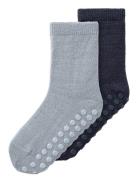 Nmmwak Wo/Bl 2P Sock W/Non Skid Navy Name It