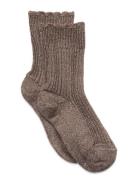 Celosia Glitter Socks Brown Mp Denmark