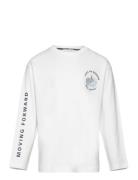 Printed Long Sleeve T-Shirt White Mango