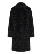 Gabriella Pile Coat Black Jofama