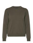 D1. Superfine Lambswool C-Neck Khaki GANT