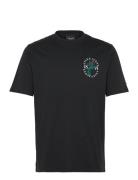 Thistle Flora Print T-Shirt Black Lyle & Scott