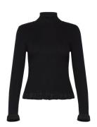 Sherry Frill Knit Top Black NORR