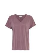 Mschfenya Modal V Neck Tee Purple MSCH Copenhagen