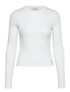 Woven Label Rib Long Sleeve White Calvin Klein Jeans