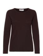 Rwlaica Ls O-Neck Raglan Pullover Brown Rosemunde